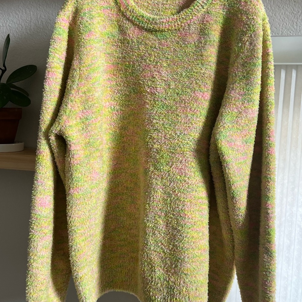 Sandro Multicolor Fluffy Crewneck Sweater